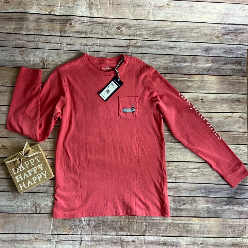 Vineyard Vines Coral color Long Sleeve Tee